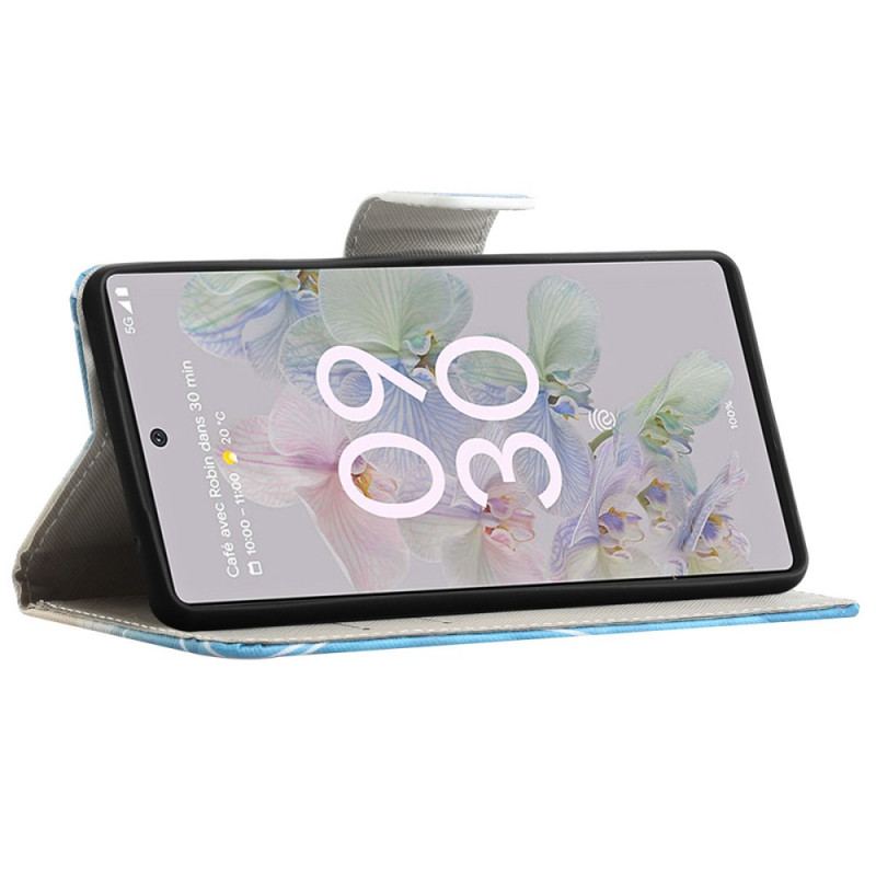 Capa Flip Para Google Pixel 6A Torre Eiffel Antiga
