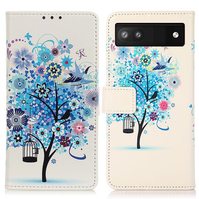 Capa Folio Para Google Pixel 6A Árvore Florida