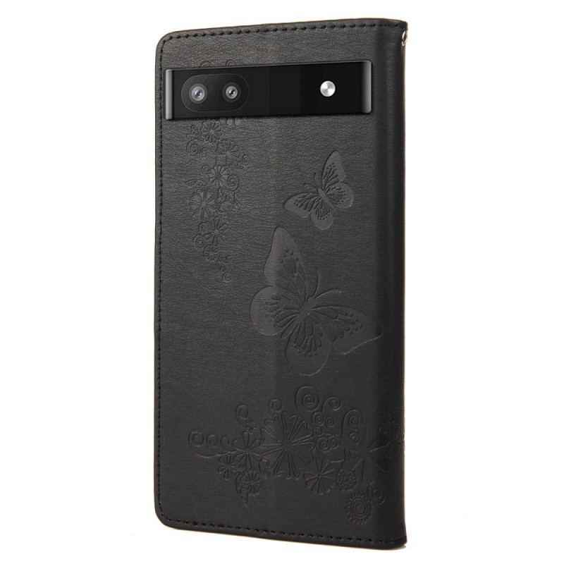 Capa Folio Para Google Pixel 6A Borboletas Maravilhosas
