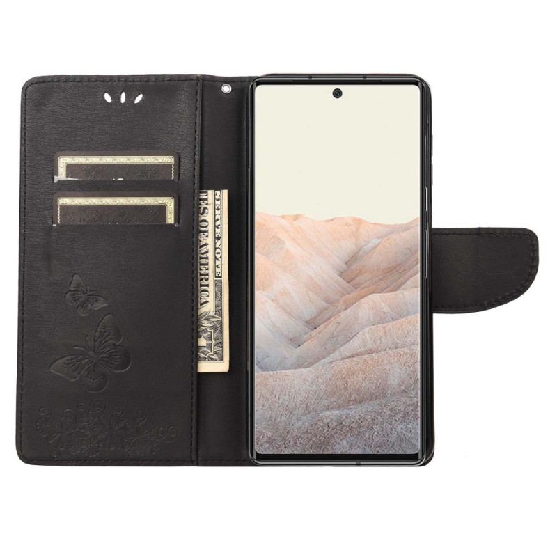 Capa Folio Para Google Pixel 6A Borboletas Maravilhosas