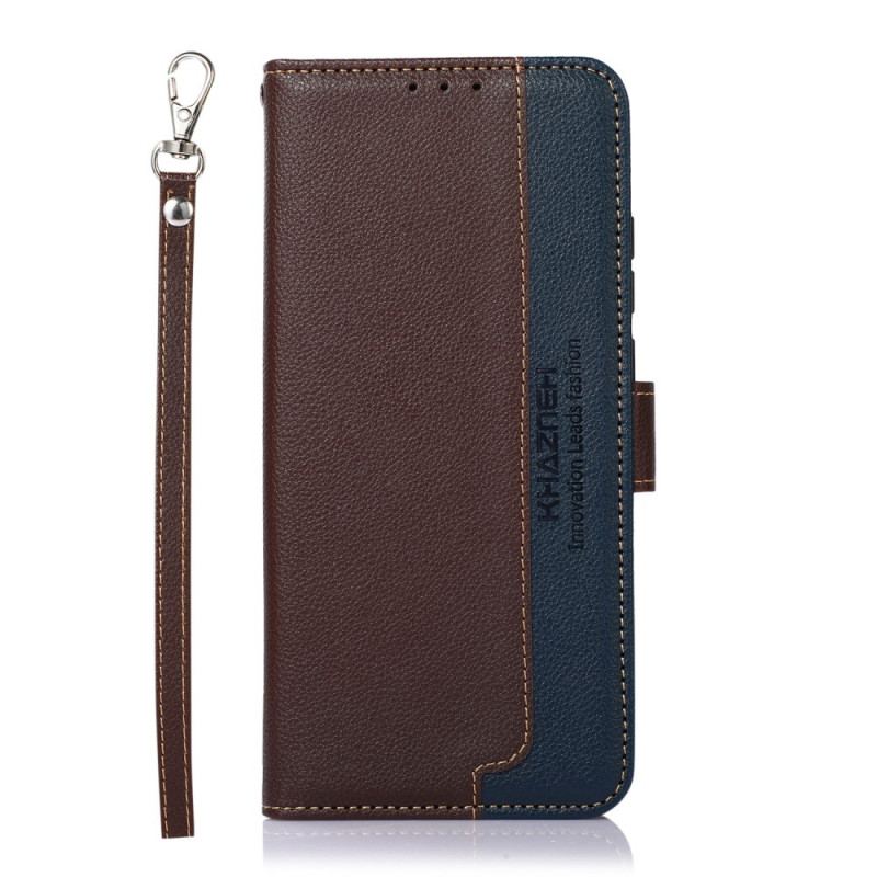 Capa Folio Para Google Pixel 6A Estilo Lichia Rfid Khazneh