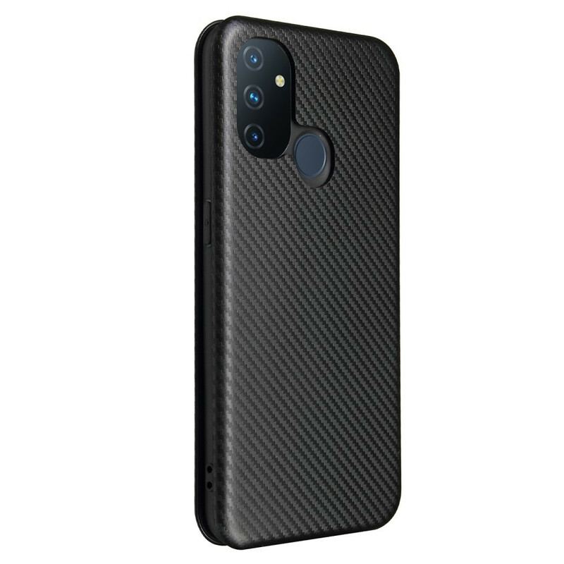Capa De Celular Para OnePlus Nord N100 Flip Fibra De Carbono