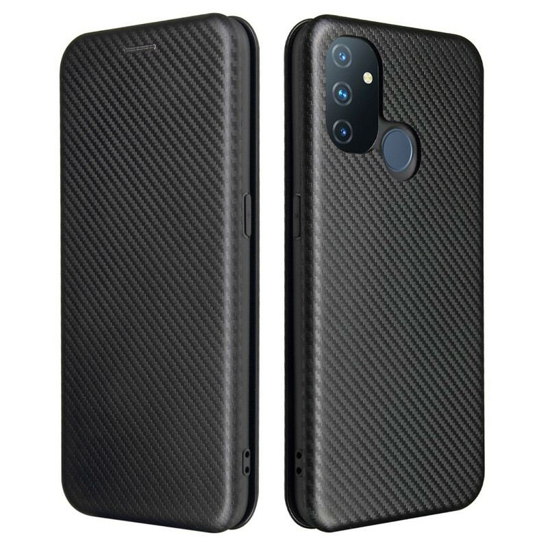 Capa De Celular Para OnePlus Nord N100 Flip Fibra De Carbono