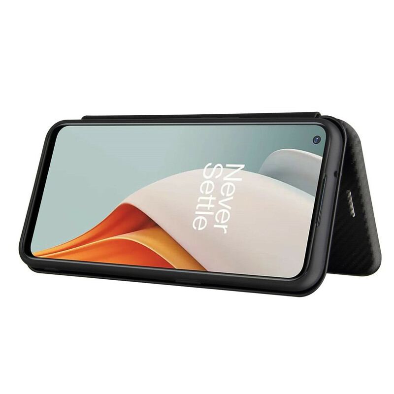 Capa De Celular Para OnePlus Nord N100 Flip Fibra De Carbono