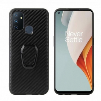 Capa De Celular Para OnePlus Nord N100 Suporte De Anel De Fibra De Carbono