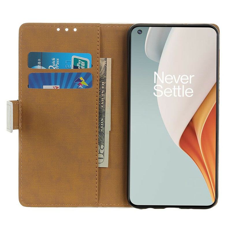 Capa De Couro Para OnePlus Nord N100 Torre Eiffel No Outono