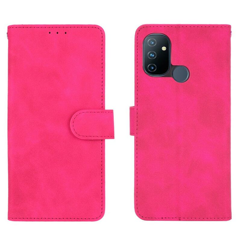Capa Flip Para OnePlus Nord N100 Toque De Pele