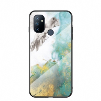 Capa Para OnePlus Nord N100 Vidro Temperado De Cores De Mármore