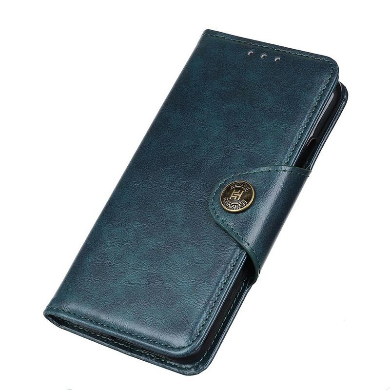 Capa De Couro Para Samsung Galaxy S20 FE Imitação De Couro Brilhante Khazneh