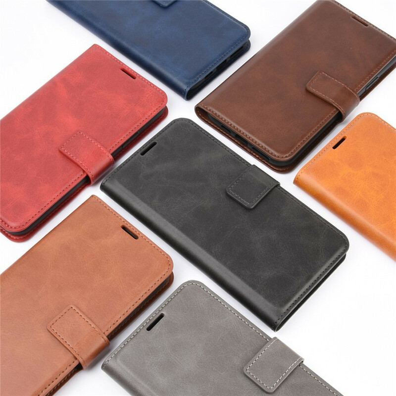 Capa De Couro Para Samsung Galaxy S20 FE Couro Sintético Fino