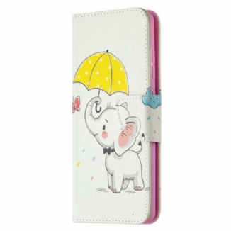 Capa Em Pele Para Samsung Galaxy S20 FE Elefante Bébé