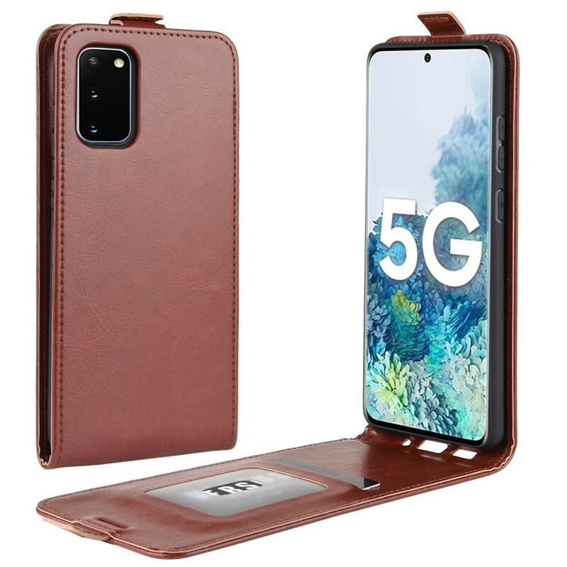 Capa Flip Para Samsung Galaxy S20 FE De Couro Efeito Couro Dobrável