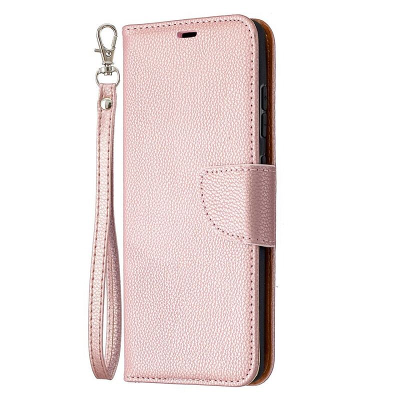Capa Flip Para Samsung Galaxy S20 FE De Couro Lichia Rabat Oblíqua