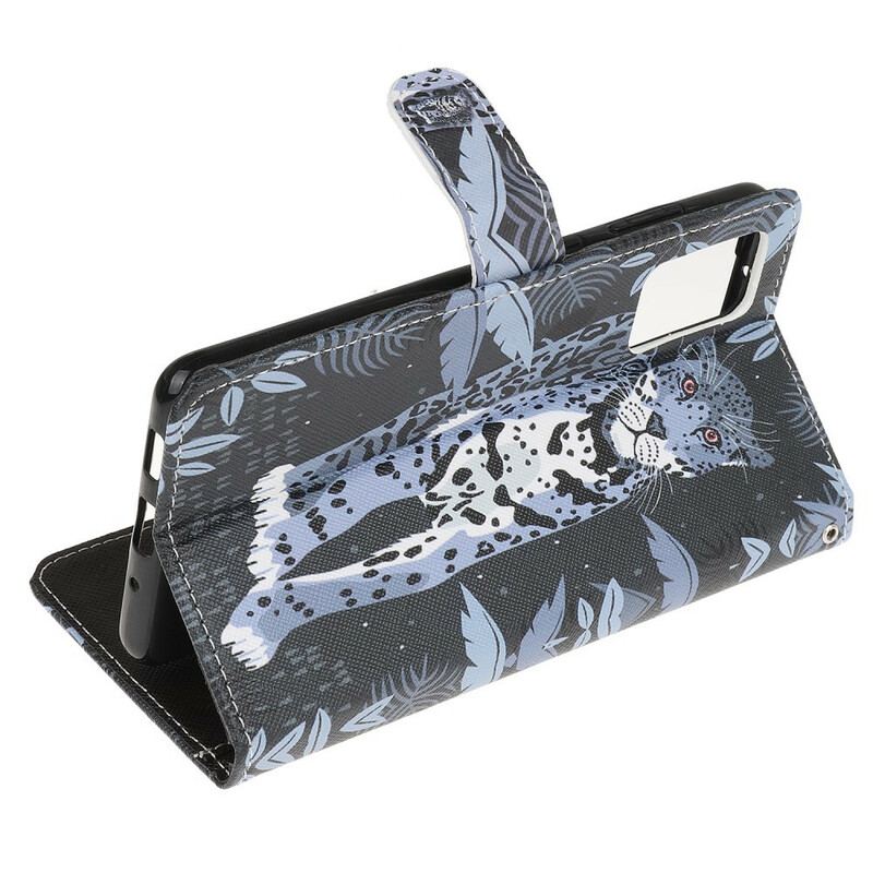 Capa Folio Para Samsung Galaxy S20 FE De Cordão Leopardo Strappy