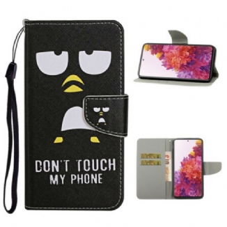 Capa Folio Para Samsung Galaxy S20 FE Novo Não Toque No Meu Telefone