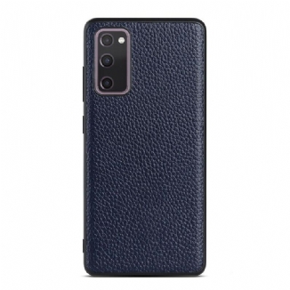 Capa Para Samsung Galaxy S20 FE Couro Lichia Genuíno