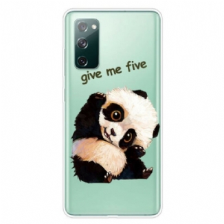 Capa Para Samsung Galaxy S20 FE Panda Sem Costura Dá-me Cinco