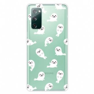 Capa Para Samsung Galaxy S20 FE Principais Leões Marinhos