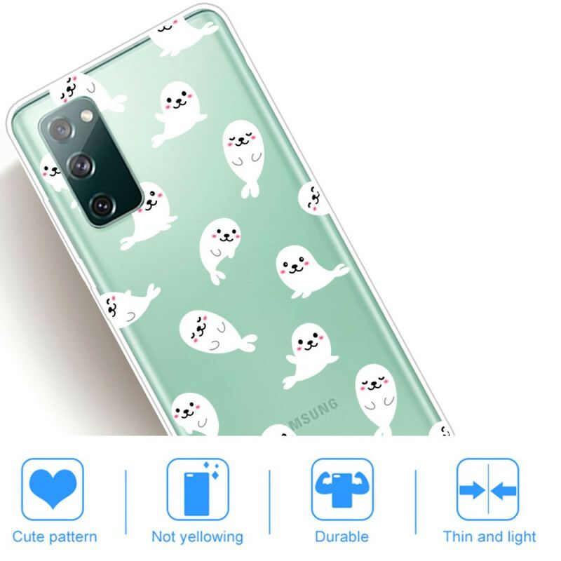 Capa Para Samsung Galaxy S20 FE Principais Leões Marinhos