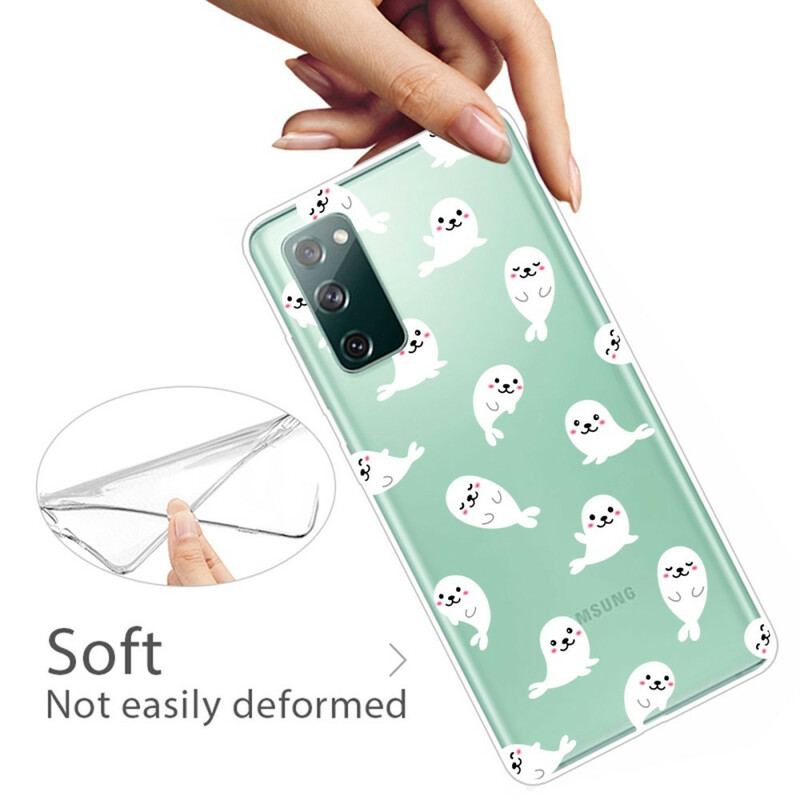 Capa Para Samsung Galaxy S20 FE Principais Leões Marinhos