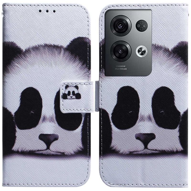 Capa Em Pele Para Oppo Reno 8 Pro De Cordão Pintura De Corujas Strappy
