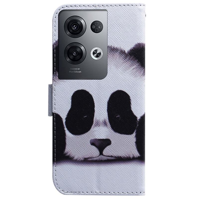 Capa Em Pele Para Oppo Reno 8 Pro De Cordão Pintura De Corujas Strappy