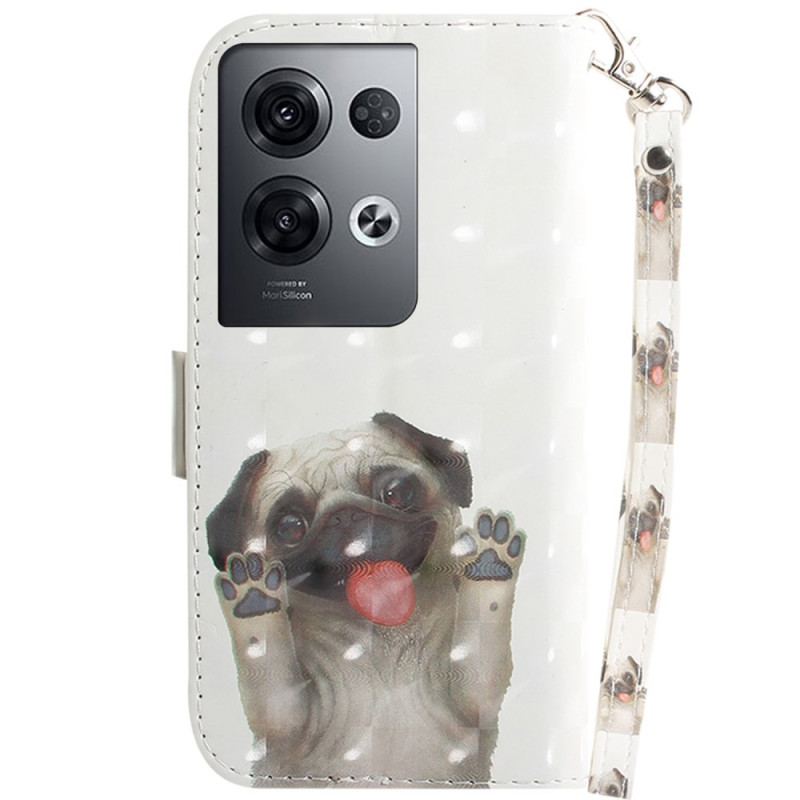 Capa Flip Para Oppo Reno 8 Pro Pug