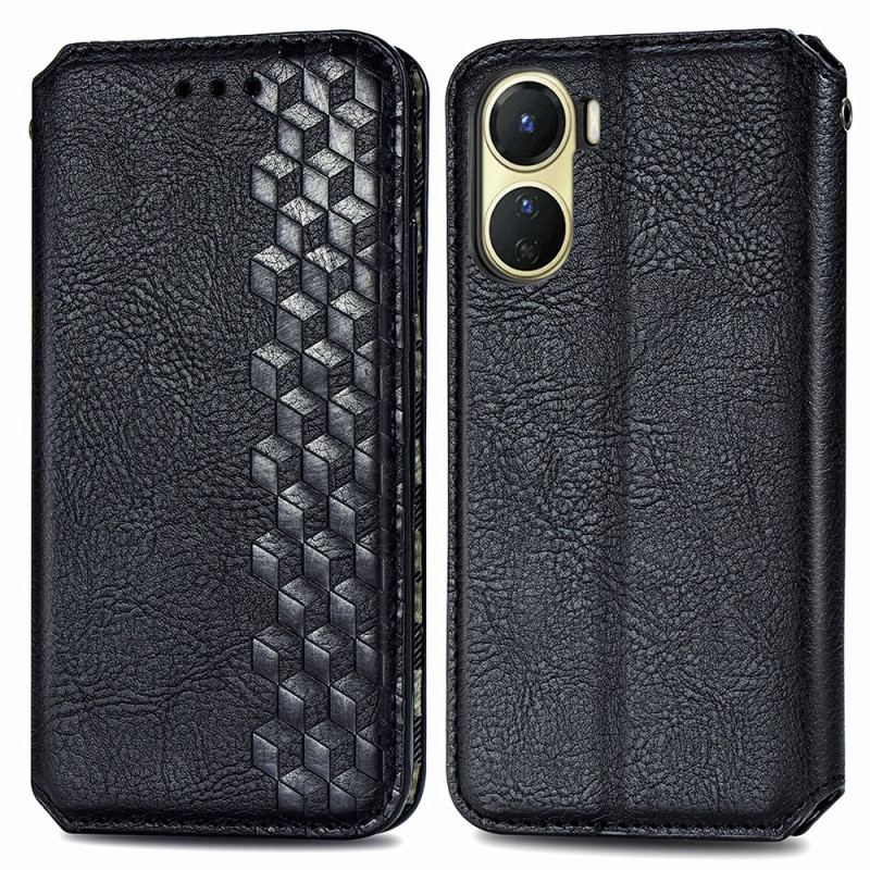 Capa De Celular Para Vivo Y16 Flip Padrão 3d