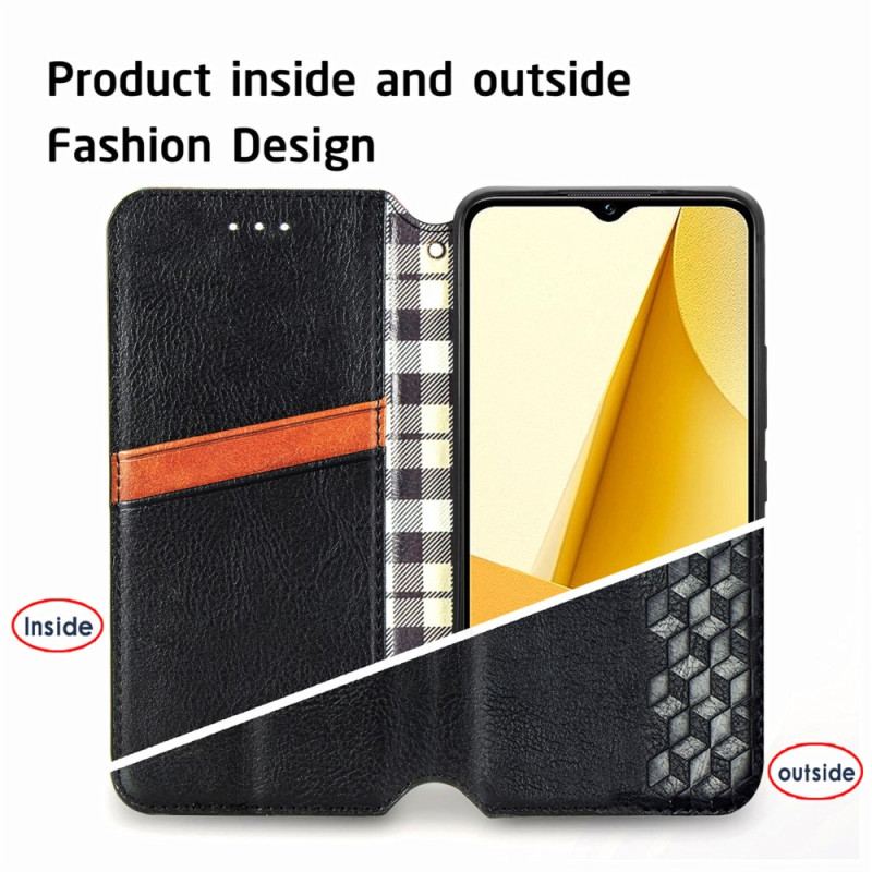 Capa De Celular Para Vivo Y16 Flip Padrão 3d