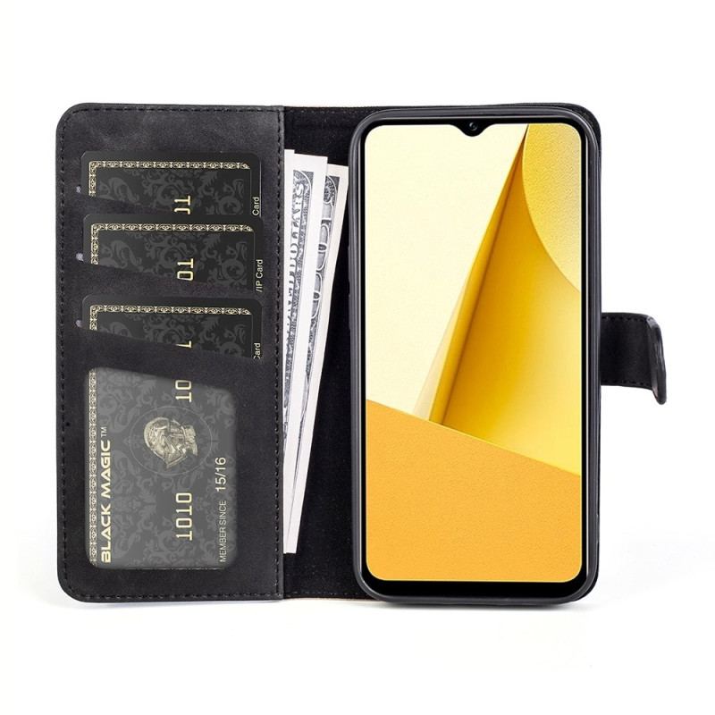 Capa De Couro Para Vivo Y16 Estilo De Couro Ondulado