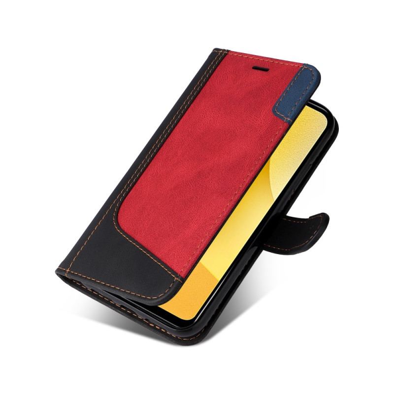 Capa Flip Para Vivo Y16 De Cordão Cinta Tricolor