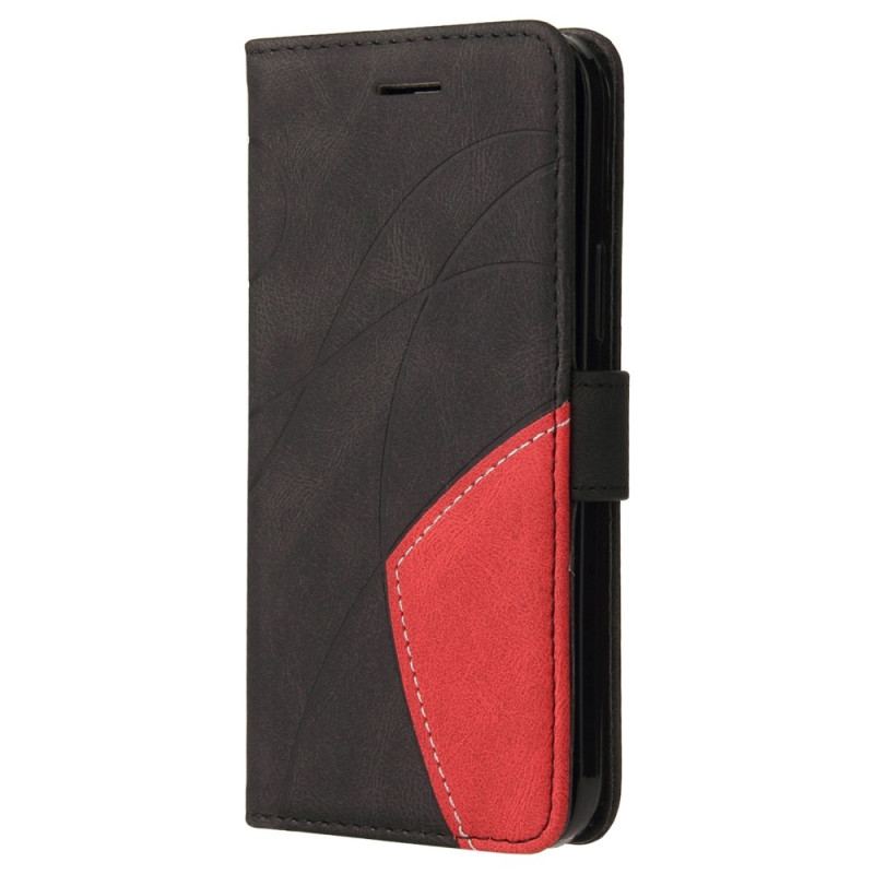 Capa Flip Para Vivo Y16 De Cordão Correia De Dois Tons