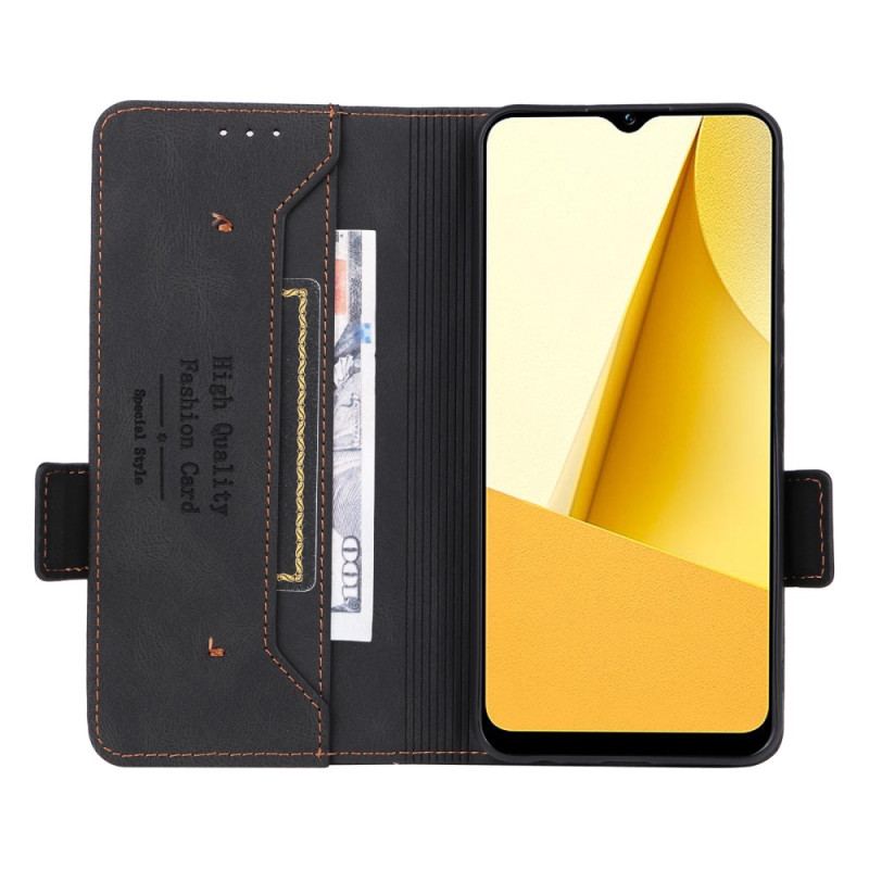 Capa Flip Para Vivo Y16 Fecho Duplo Vintage