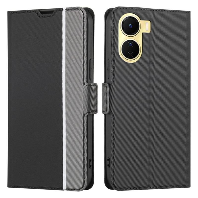 Capa Folio Para Vivo Y16 Fecho Duplo Bicolor