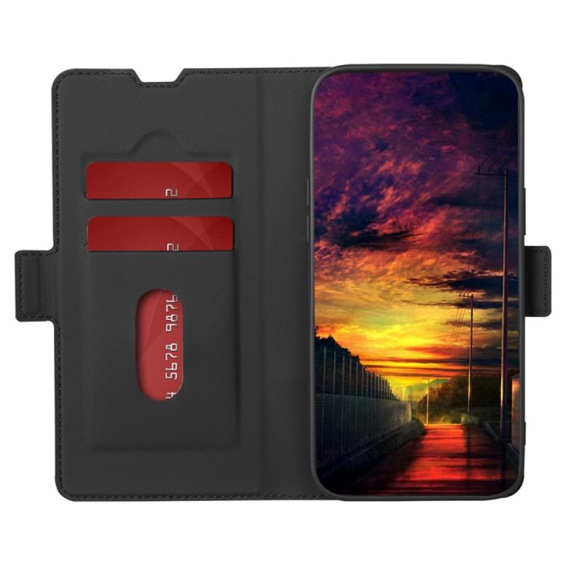 Capa Folio Para Vivo Y16 Fecho Duplo Bicolor