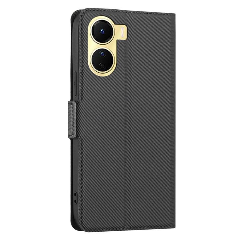 Capa Folio Para Vivo Y16 Fecho Duplo Bicolor