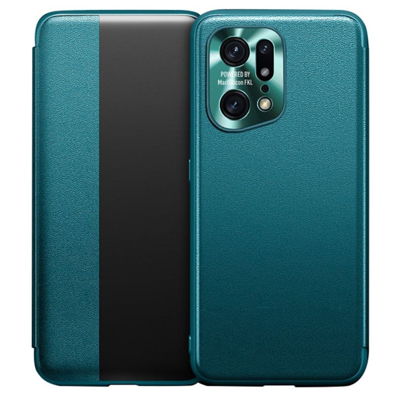 Capa De Celular Para Oppo Find X5 Pro Couro Sintético
