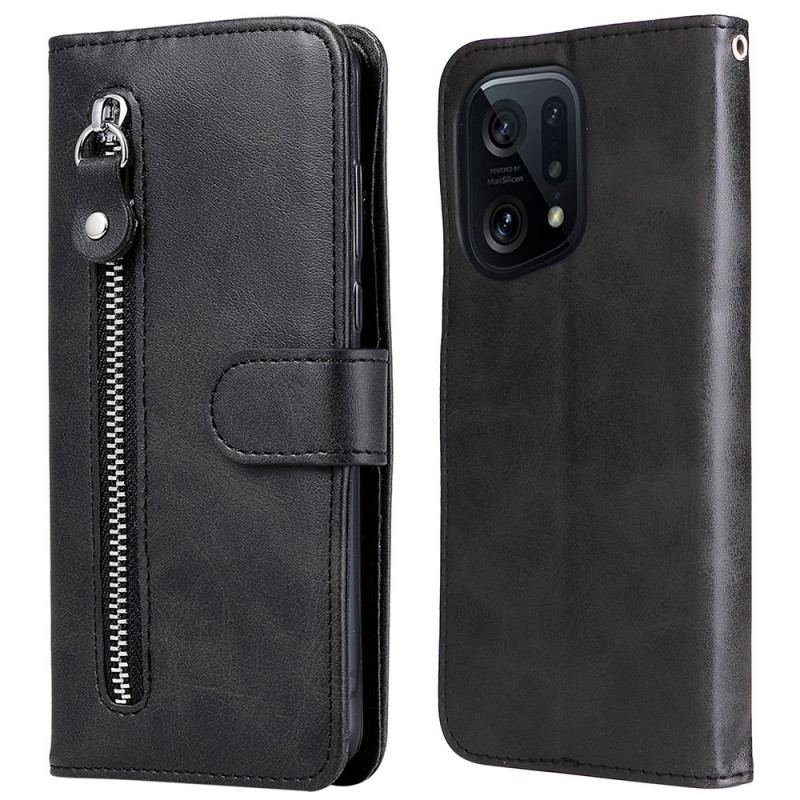 Capa Flip Para Oppo Find X5 Pro Carteira