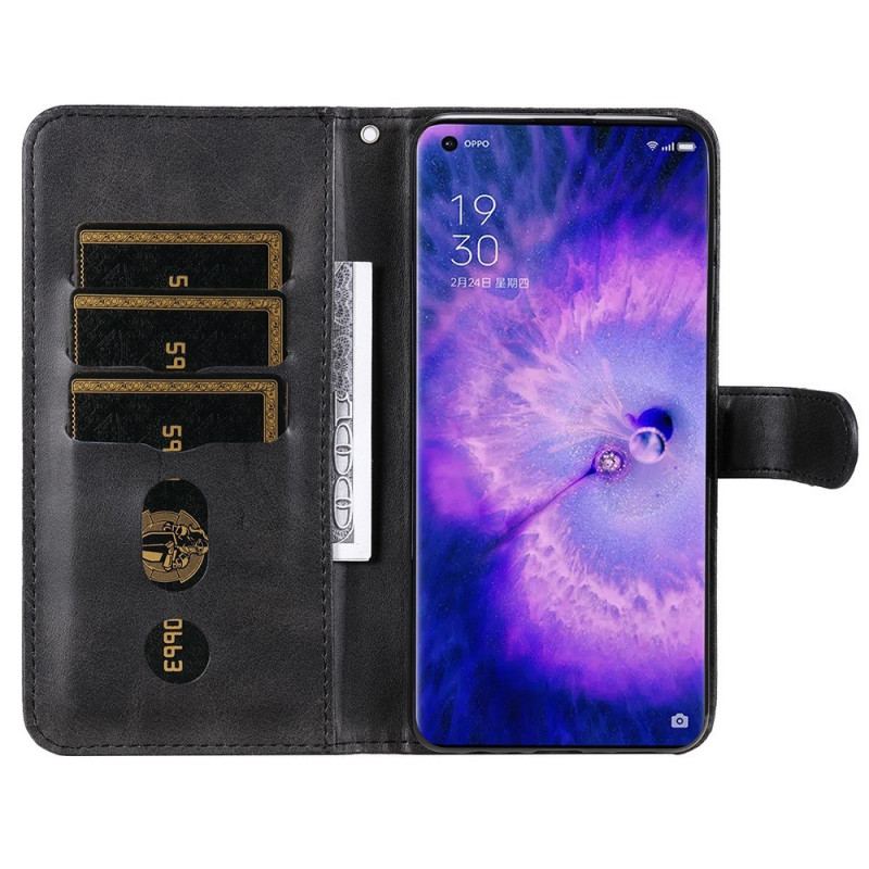 Capa Flip Para Oppo Find X5 Pro Carteira
