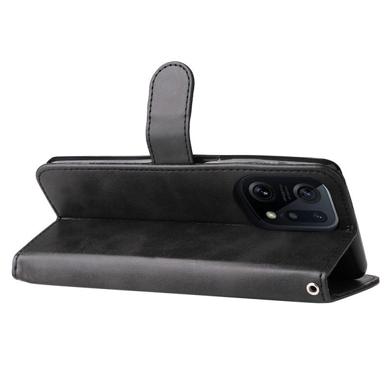 Capa Flip Para Oppo Find X5 Pro Carteira
