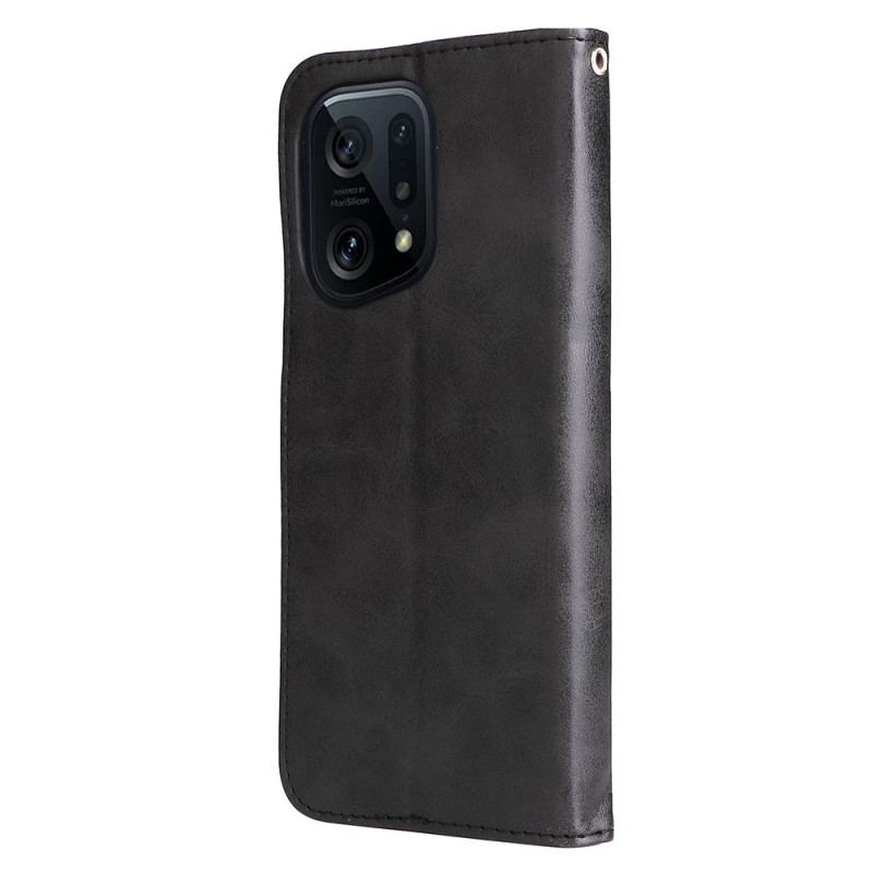Capa Flip Para Oppo Find X5 Pro Carteira