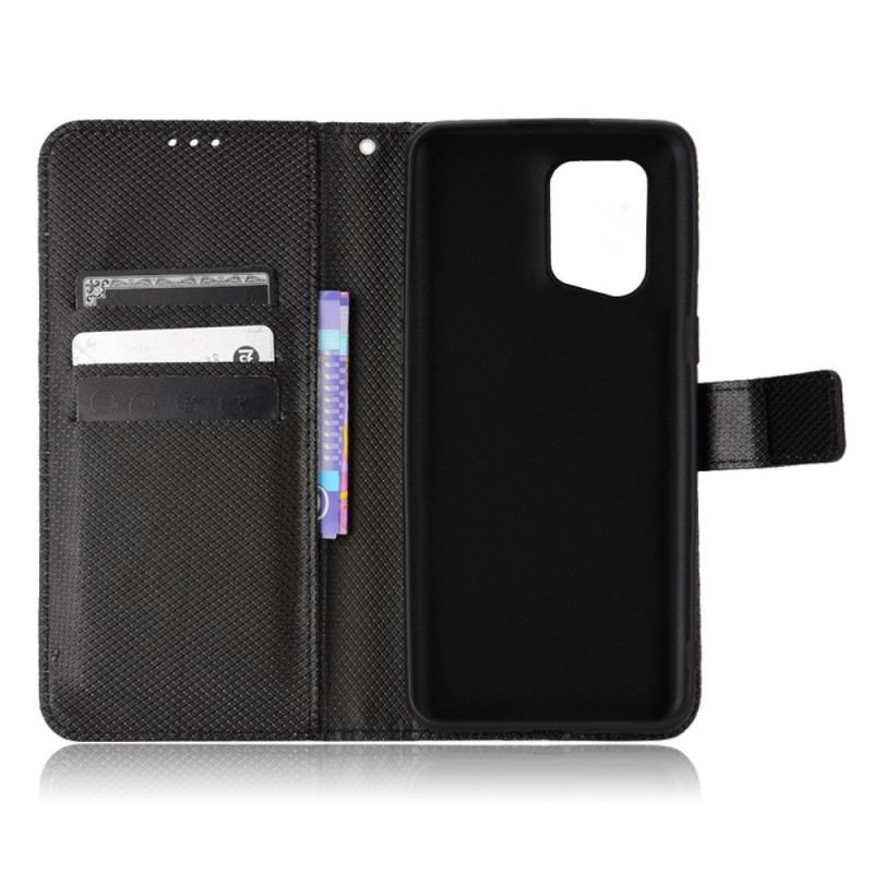 Capa Flip Para Oppo Find X5 Pro De Cordão Couro Falso Estiloso Com Tiras