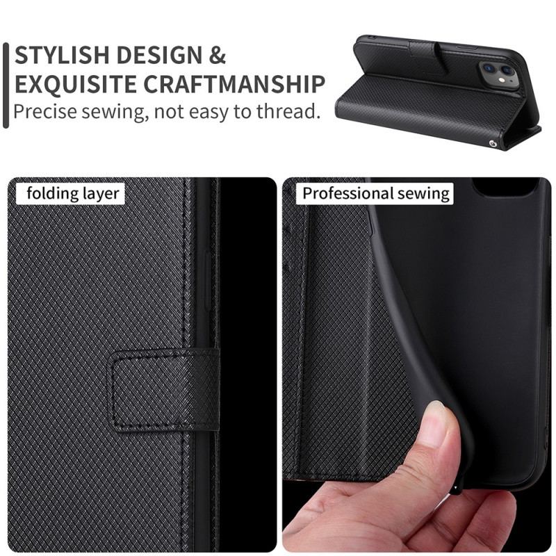 Capa Flip Para Oppo Find X5 Pro De Cordão Couro Falso Estiloso Com Tiras