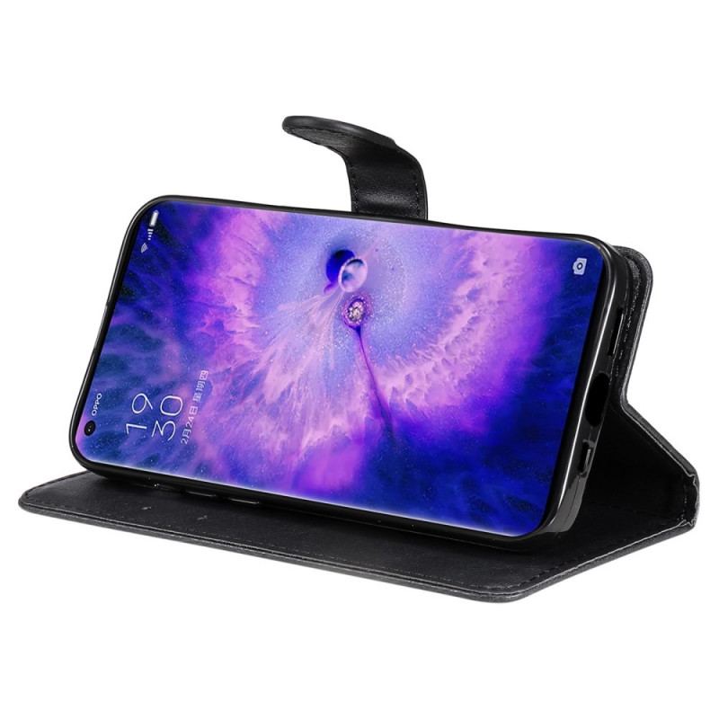 Capa Flip Para Oppo Find X5 Pro De Cordão Simples Com Alça
