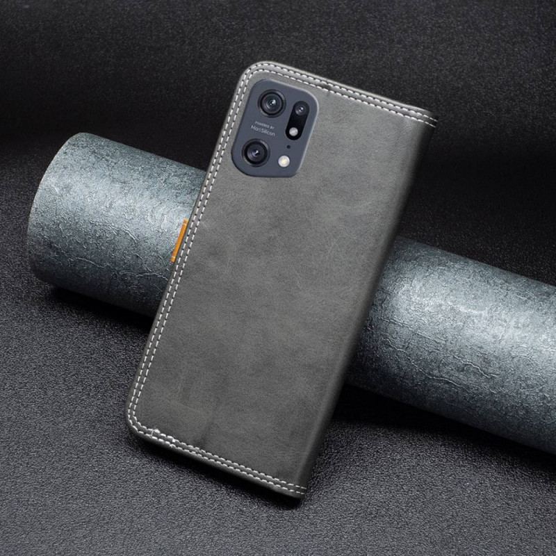 Capa Folio Para Oppo Find X5 Pro Correia Colorida Binfen