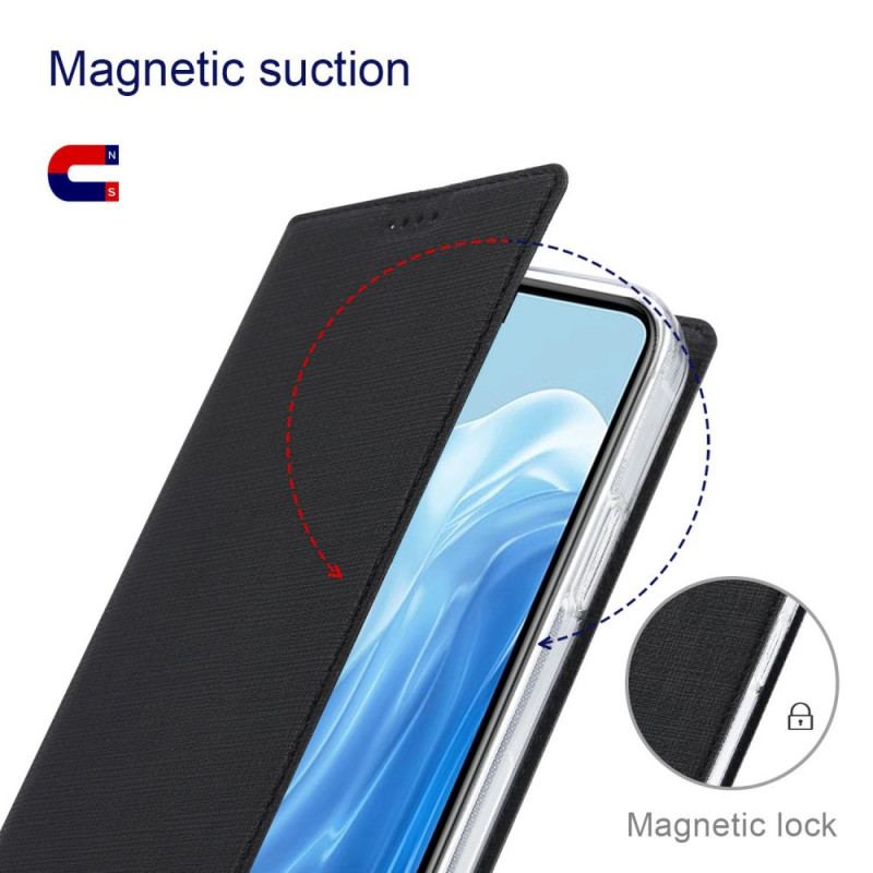 Capa Folio Para Oppo Find X5 Pro Vili Textura De Tecido