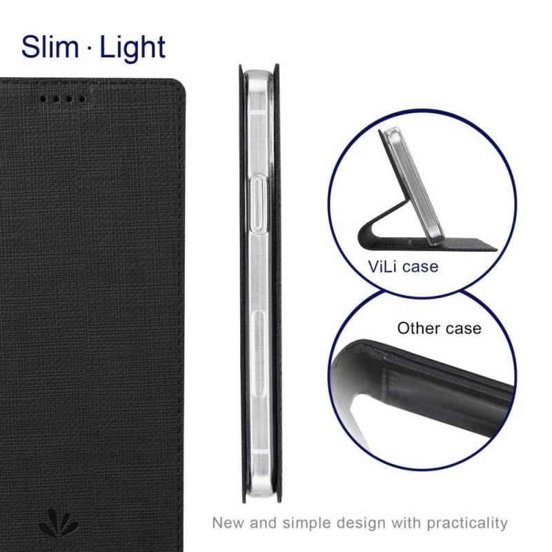 Capa Folio Para Oppo Find X5 Pro Vili Textura De Tecido
