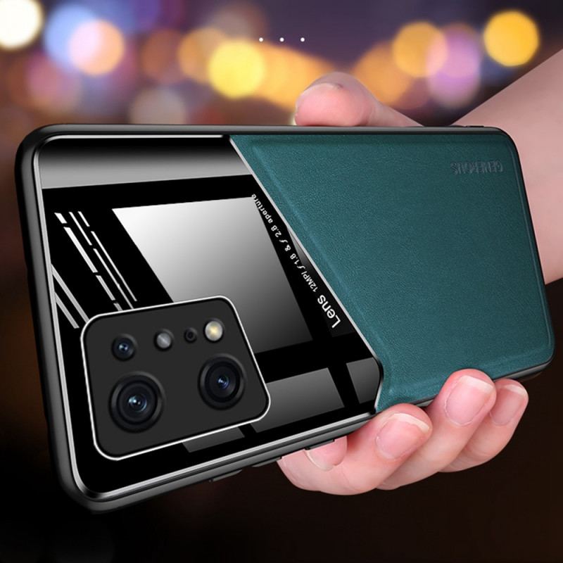 Capa Para Oppo Find X5 Pro Couro Falso Premium