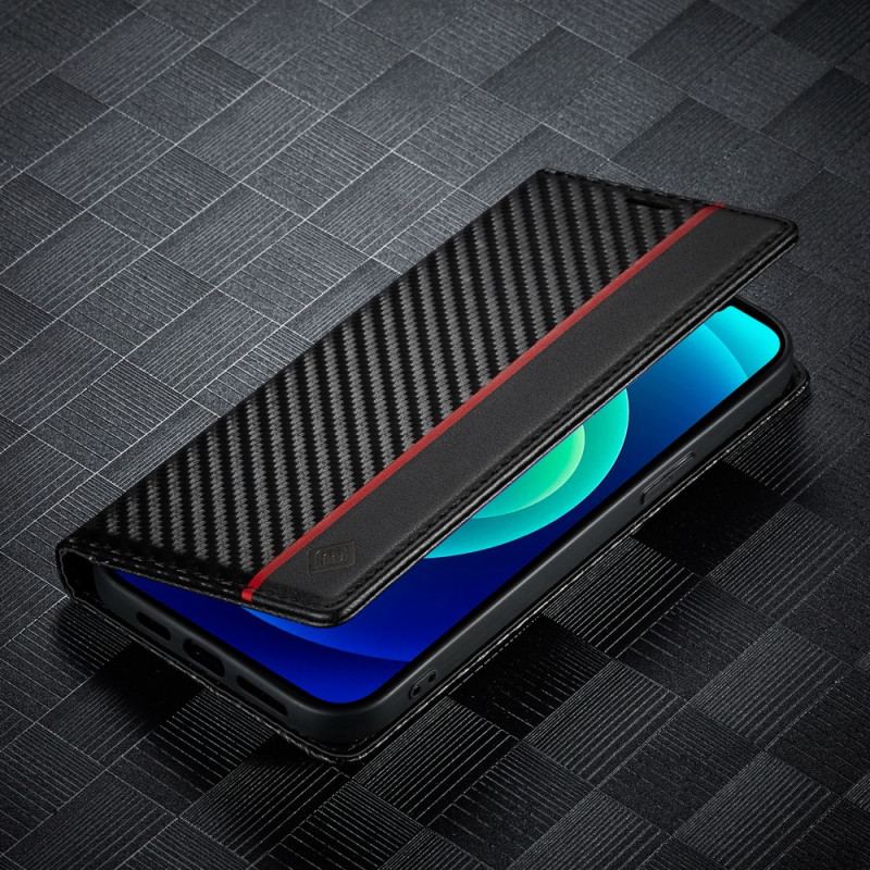 Capa De Celular Para iPhone 15 Flip Fibra De Carbono Lc.imeeke