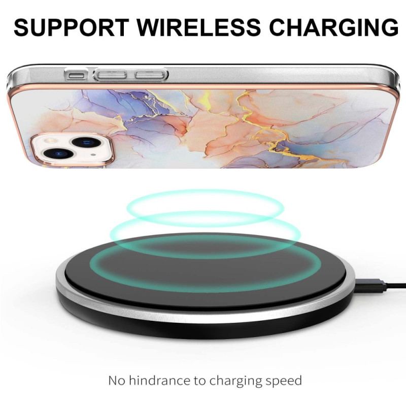 Capa De Celular Para iPhone 15 Mármore